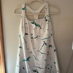 Lululemon lightweight athletic dress marble green white